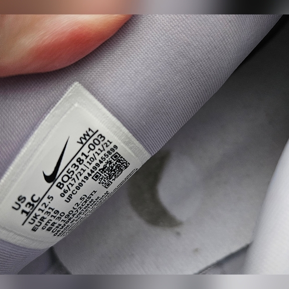 Nike Girls' Binzie Rain Boots Size 13C Purple Gray Waterproof - Picture 8 of 11